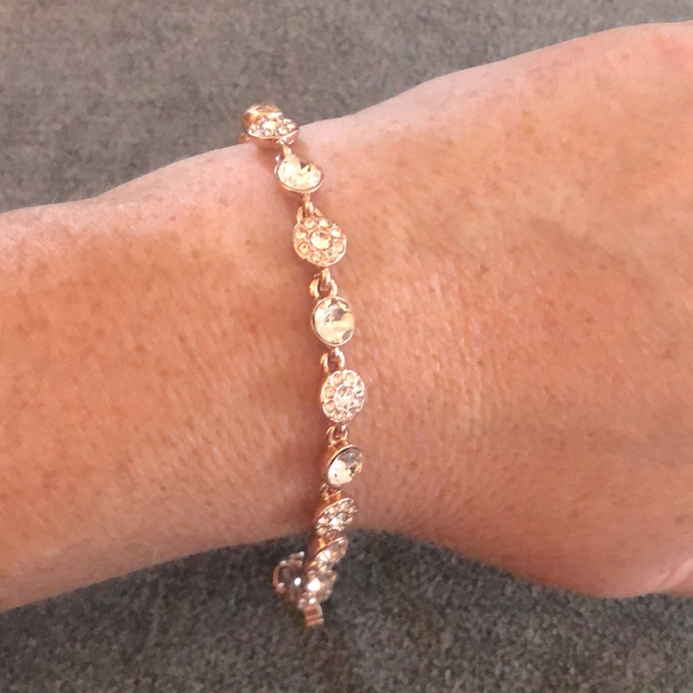 GIVENCHY Rose Gold Rhinestone Bracelet